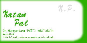 natan pal business card